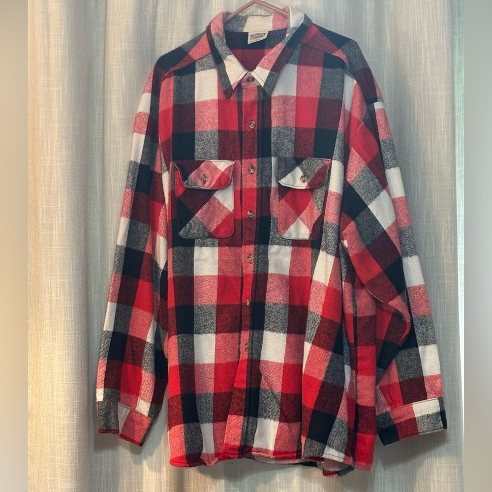 FiveBrother Men’s Plaid Checkered Flannel
